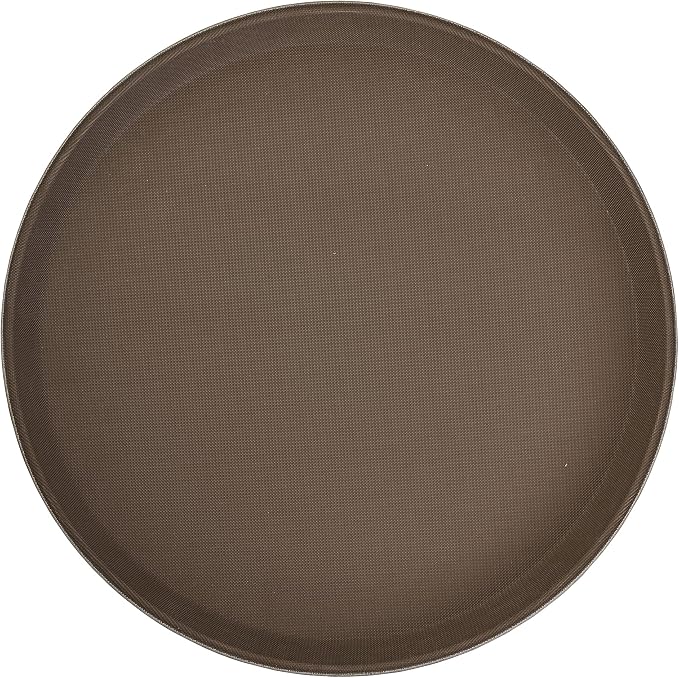 Winco 11" Brown Round Fiberglass Glass Tray | Restaurant service, Desserts and by Winco