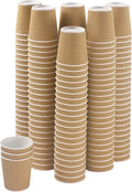 NYHI 150 6 oz Ripple Kraft Paper Cups Brown Hot Cold Cups 3 Layer Rippled Small by NYHI