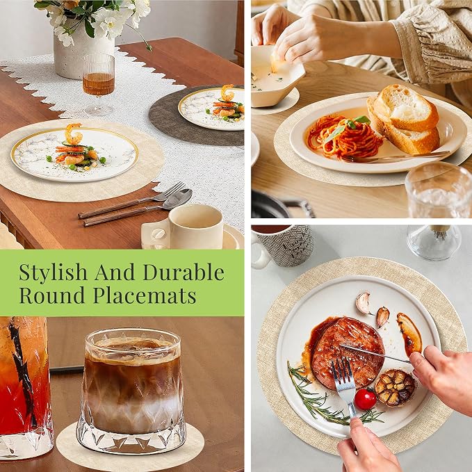 Fyvva Placemats Set of 6, Stain & Scratch Resistant, - Image 7