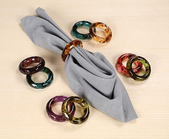 Resin Napkin Rings, Spring Color Epoxy Holders | Epoxy resin, glossy finish - Image 4