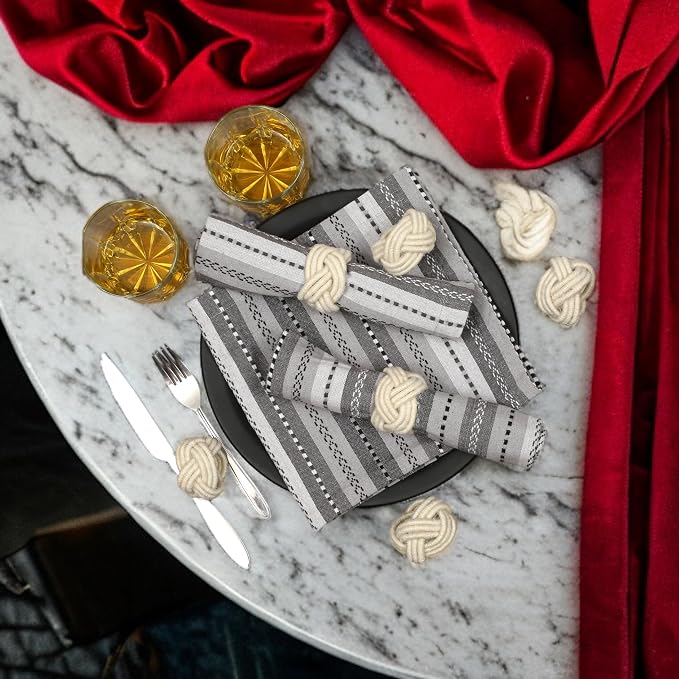 ALPHA Living HOME Handcrafted Napkin Rings Set of 12 - Image 2