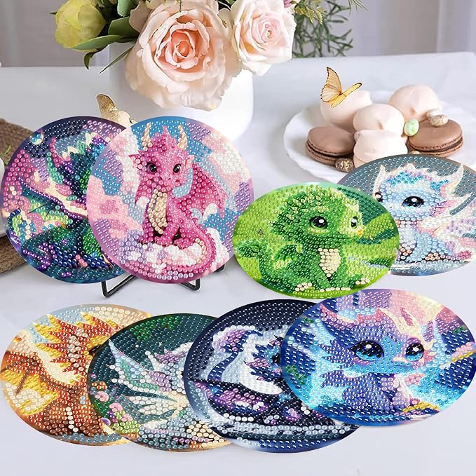 Mrnsiet 8PCS Diamond Art Coasters - Image 2