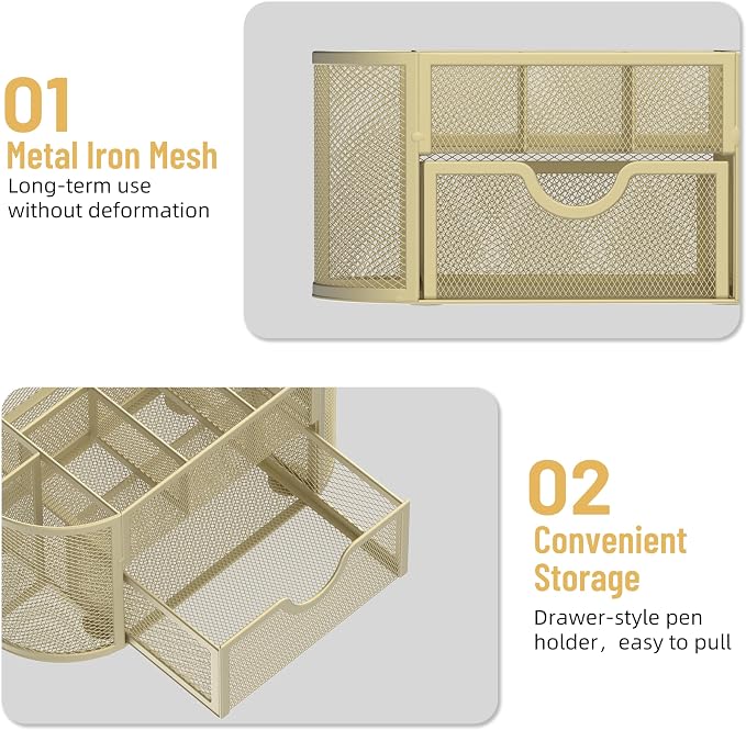 Mesh Desk Organizer, Desk Accessories & Workspace Organizers - Image 5