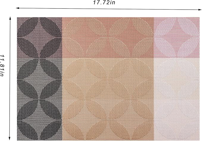 Placemats Set of 4 Washable Indoor | Outdoor Vinyl Place Mats - Image 2