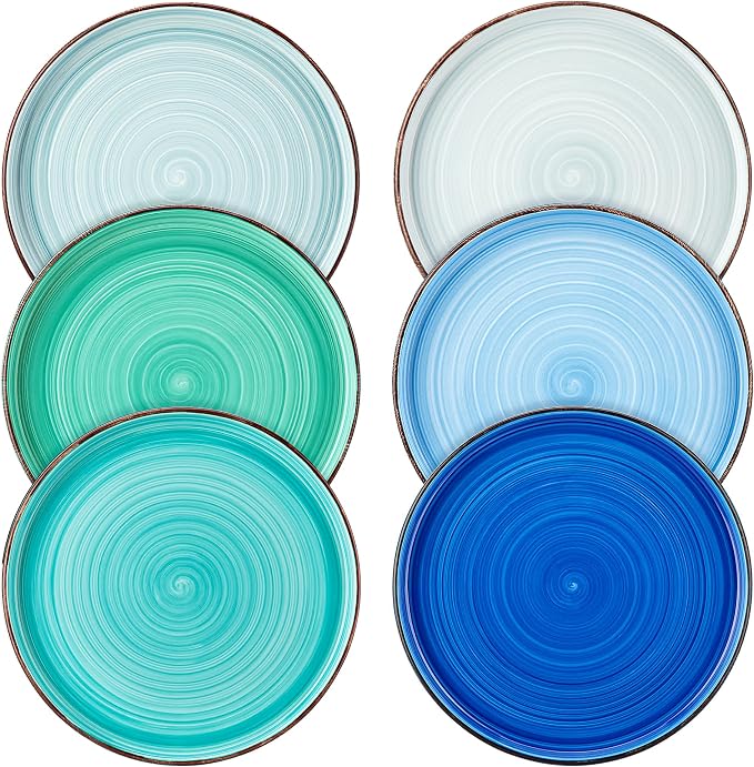 vancasso Bonita 8.5 inch Salad Plates, Ceramic Small Dinner Plates Set by vancasso