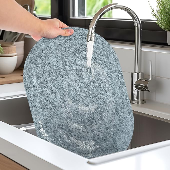 Placemats Set of 12 Washable, Heat Resistant Table Placemats Wipeable Faux - Image 3