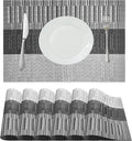 Table Placemats Dining Table Place Mats Set of 6 Heat Resistant Insulation by Yiaizhuo