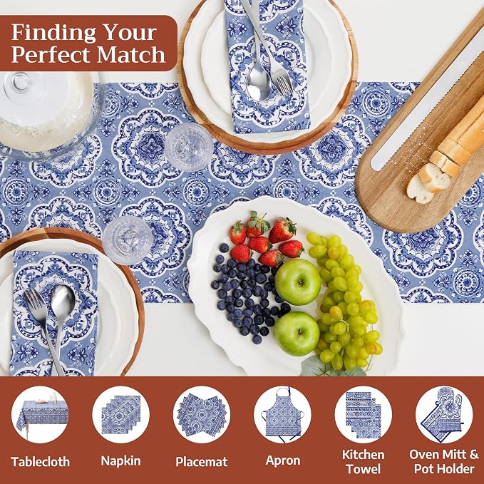 Maison d' Hermine Table Runner 100% Cotton 14.50" x 72" | Table Runners 72 - Image 4