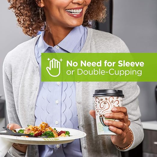 Dixie PerfecTouch 20 oz Paper Coffee Cups By GP PRO - Image 4