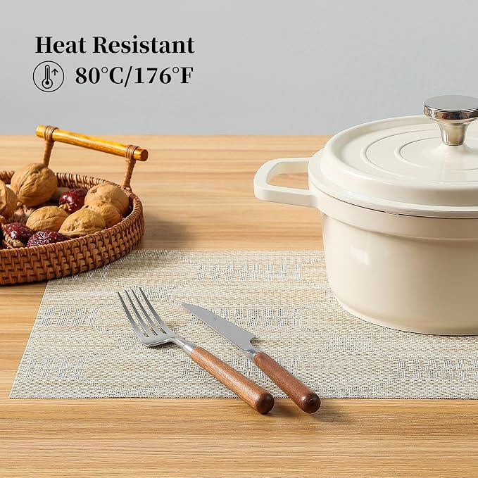 Leetaltree Wheat Placemats Set of 6 - Image 5
