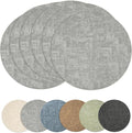 Maxpearl Faux Leather Round Placemats Set of 6, 13.8 inch, Heat Resistant by Maxpearl