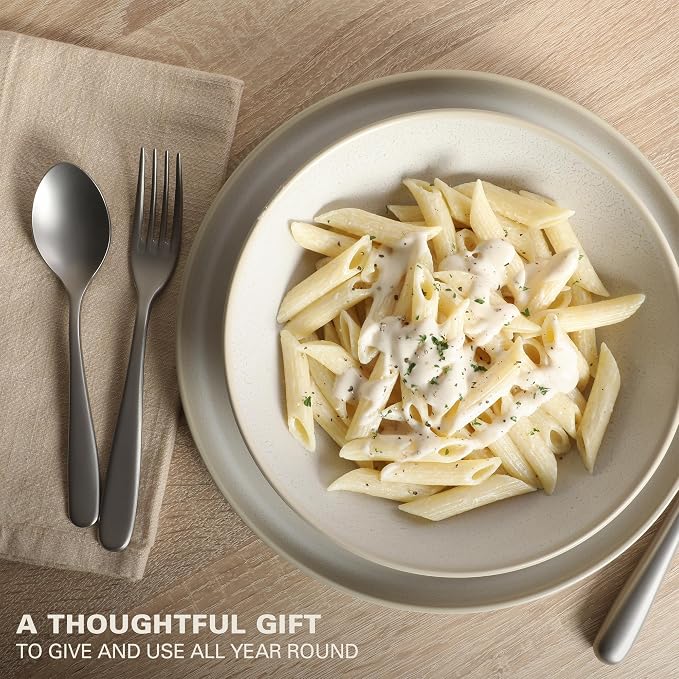 Gibson Elite Tribeca Loft 16-Piece Dinnerware Set – Matte Cream and White - Image 4