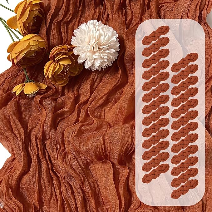 25 Pack Terracotta Cheesecloth Table Runner 17 x 108 Inch Gauze Table Runner by Unknown