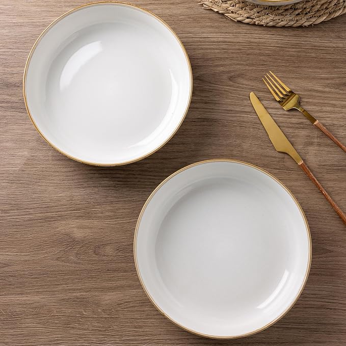 GBHOME 8.75'' Large Ceramic Pasta Bowls, 38oz Stoneware Pasta Serving Bowls Set - Image 3