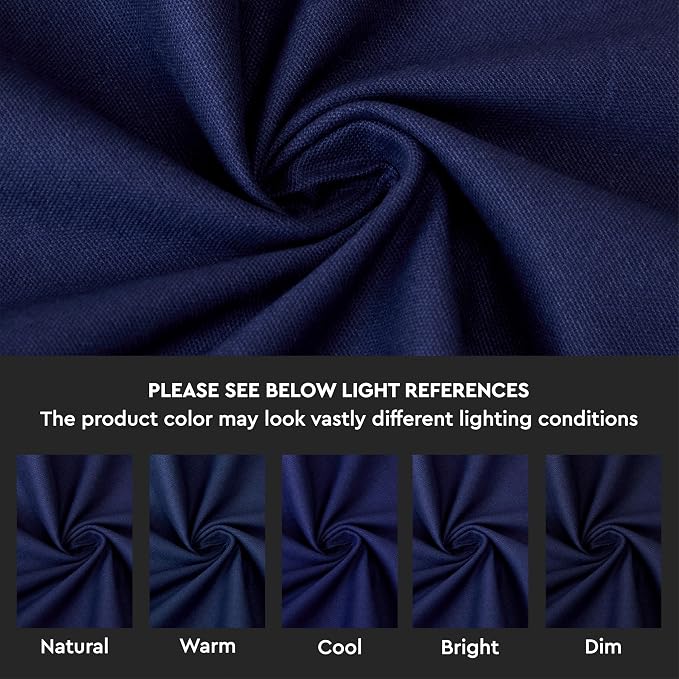 Encasa XO Table Runner, Cotton Canvas Dining Runner 13"x59" | Scotch Blue - Image 3