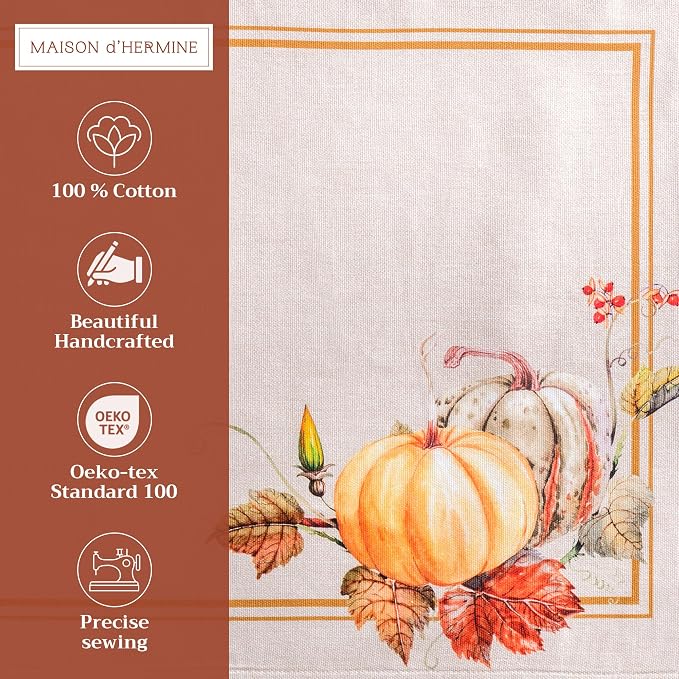 Maison d' Hermine Placemats Set of 4 Reusable 100% Cotton | Cloth Place Mats - Image 2