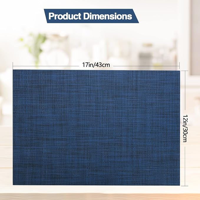 SLKQG Navy Blue Placemats Set of 4 - Image 5