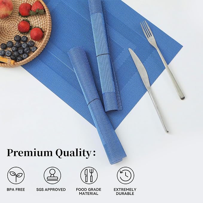 Leetaltree Blue Frame Placemats Set of 6 - Image 2