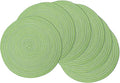 MIAOMIAO Round Placemats Set of 6 Woven Braided Place Mats | 14.5 Inch Cotton by Unknown