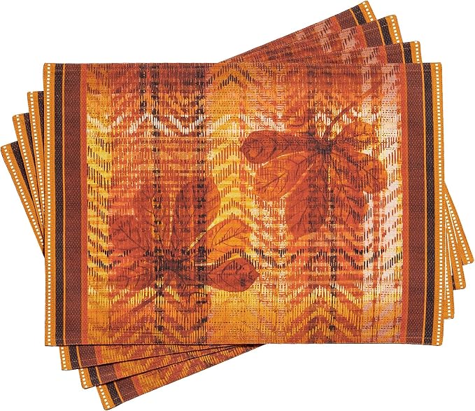 Maison d' Hermine Placemats Set of 4 Reusable 100% Cotton | Cloth Place Mats by MaisondHermine