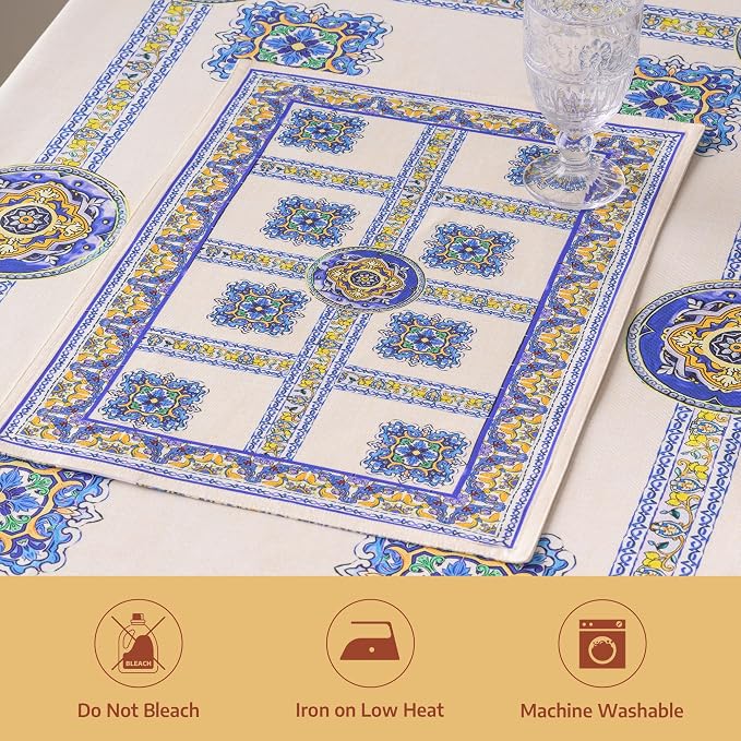 Maison d' Hermine Placemats Set of 4 Reusable 100% Combed Cotton | Cloth Place - Image 8