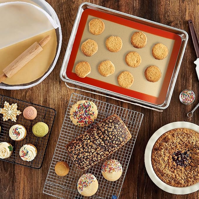 AMYONE Quarter Sheet Silicone Baking Mat, Reusable Baking Sheet Liners - Image 6