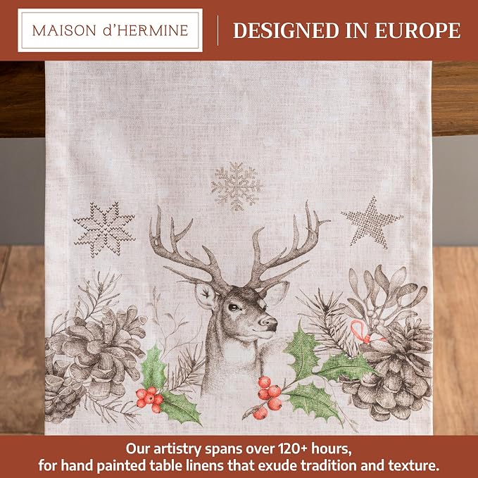 Maison d' Hermine Table Runner 100% Cotton 14.50" x 108" | Table Runners 108 - Image 2