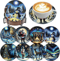 8 PCS Christmas Diamond Art Coasters Kits by Ekuxom