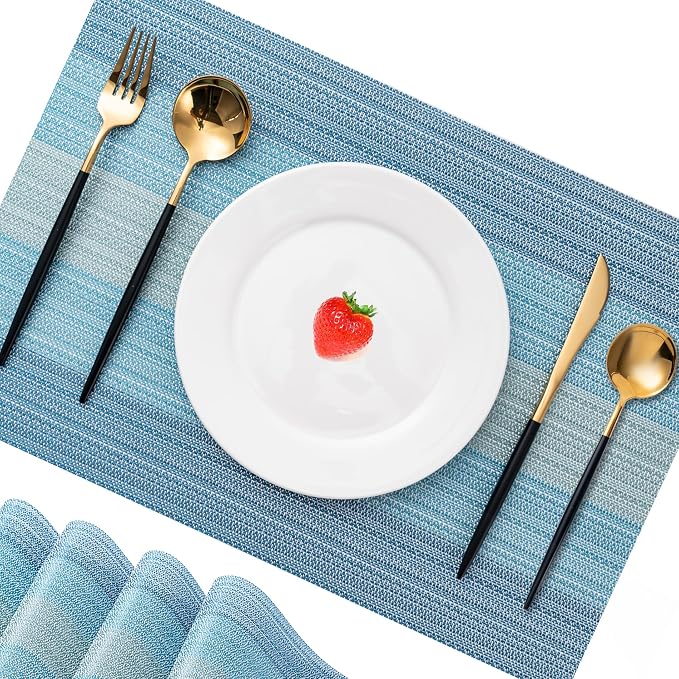 Placemats Set of 6 Washable Indoor | Outdoor Vinyl Place Mats - Image 7