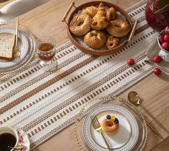 Caflife Boho Table Runner 60 Inchs Long, Dining Room Home Decor - Image 4