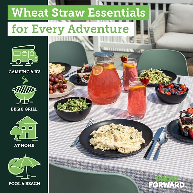 Grow Forward 16-piece Premium Wheat Straw Dinnerware Sets - Image 2