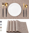 Placemats Set of 4 Washable Indoor | Outdoor Vinyl Place Mats by CADONO