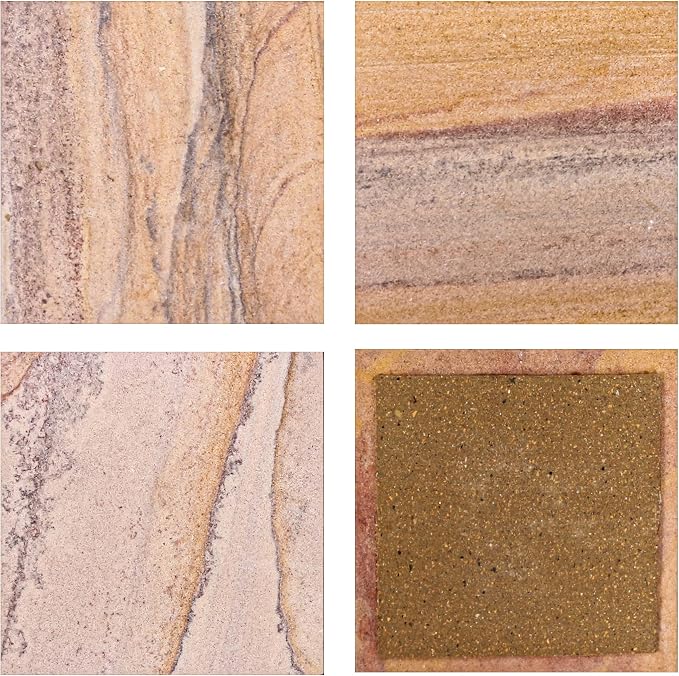 Sandstone Water Absorbent Hand Crafted Square Coasters - Image 3