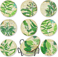 8 Pcs Diamond Painting Coasters | Leaves Diamond Art Coasters | Perfect Art by LGANHAPY
