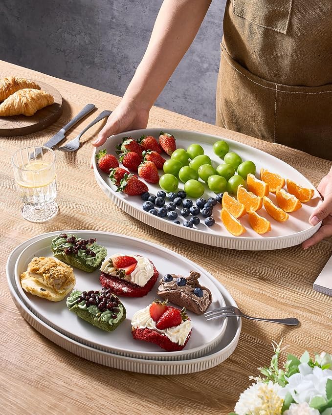 famiware Large Serving Platters Set of 3 Sizes - Image 3