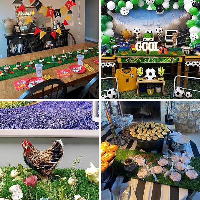 XLX TURF Green Artificial Grass Table Runner 12x132 Golf Party Decorations | - Image 7