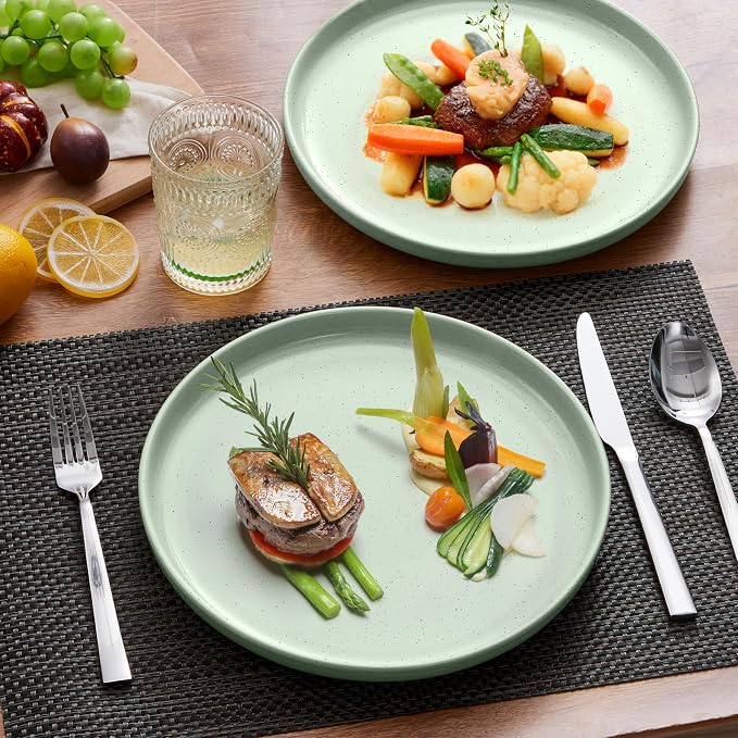 LIANYU Stoneware Dinner Plates Set of 6, 7.75’’ Ceramic Salad Plates - Image 3