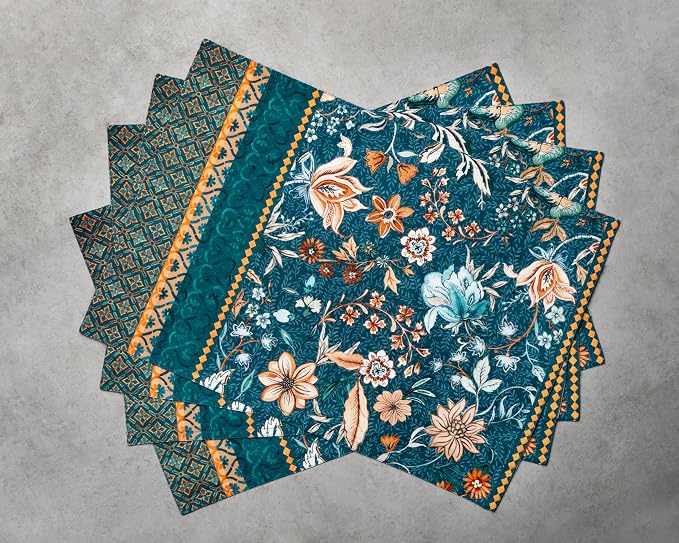 Maison d' Hermine Placemats Set of 4 Reusable 100% Cotton | Cloth Place Mats - Image 9