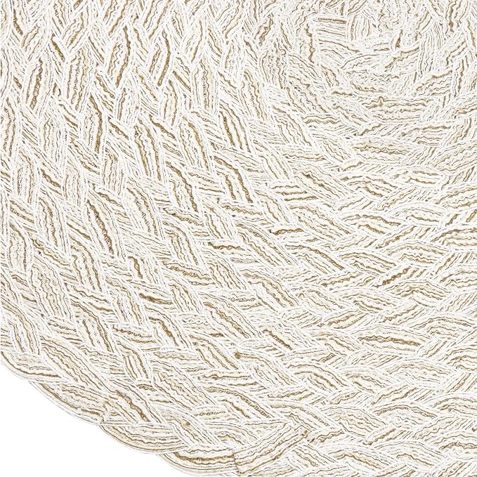 SHACOS Round Braided Placemats 15 inch Set of 6 Boho Thick Washable Kitchen - Image 6