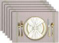 Aofmee Placemats, Placemats Set of 6, Heat Resistant Place Mats, Washable PVC by Aofmee