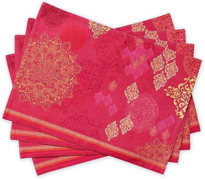 Maison d' Hermine Placemats Set of 4 Reusable 100% Cotton | Cloth Place Mats by MaisondHermine