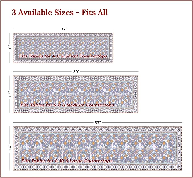 Heat Resistant Table Runner, 53 x 14 Inch - Image 4