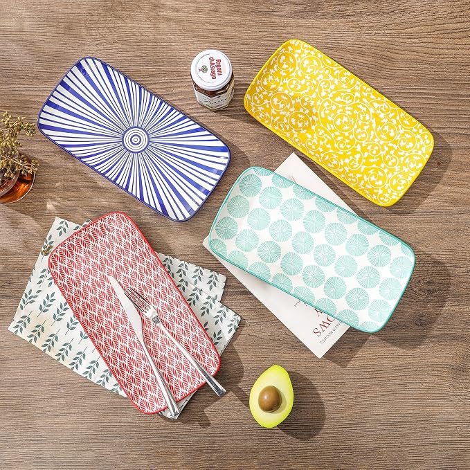 Selamica Ceramic Serving Platters, 14 Inch Serving Trays - Image 3