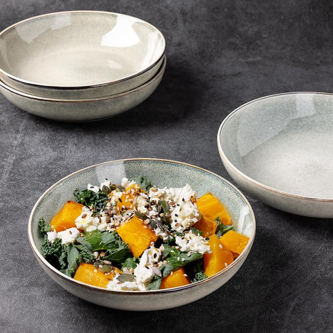 AmorArc 8.5'' Large Pasta Bowls, 36oz Stoneware Pasta Serving Bowls Set of 6 - Image 8