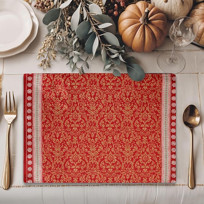 Maison d' Hermine Placemats Set of 4 Reusable 100% Cotton | Cloth Place Mats - Image 6