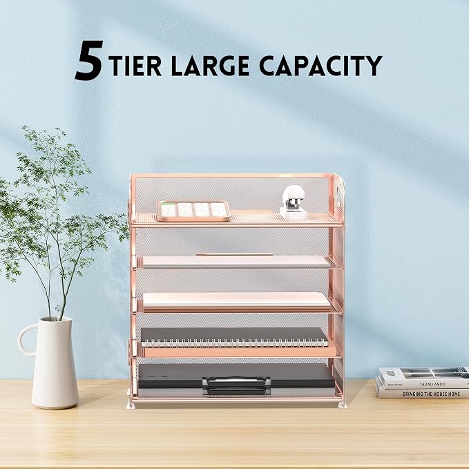 5 Trays Paper Organizer Letter Tray - Image 4