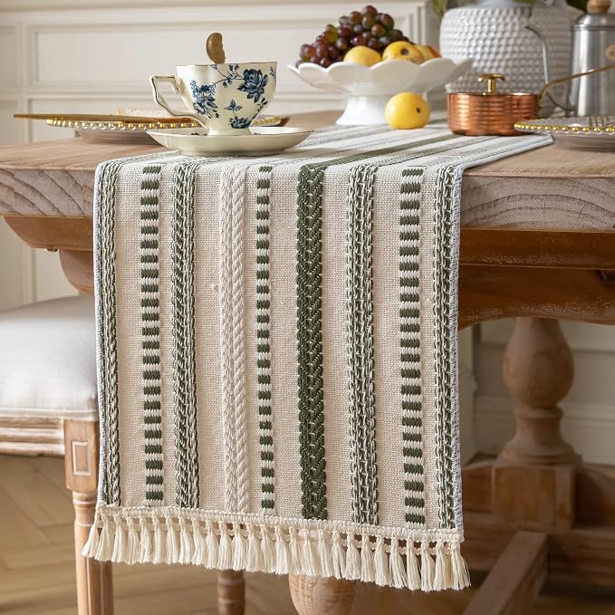 Caflife Boho Table Runner 72 Inchs Long, Dining Room Home Decor - Image 2