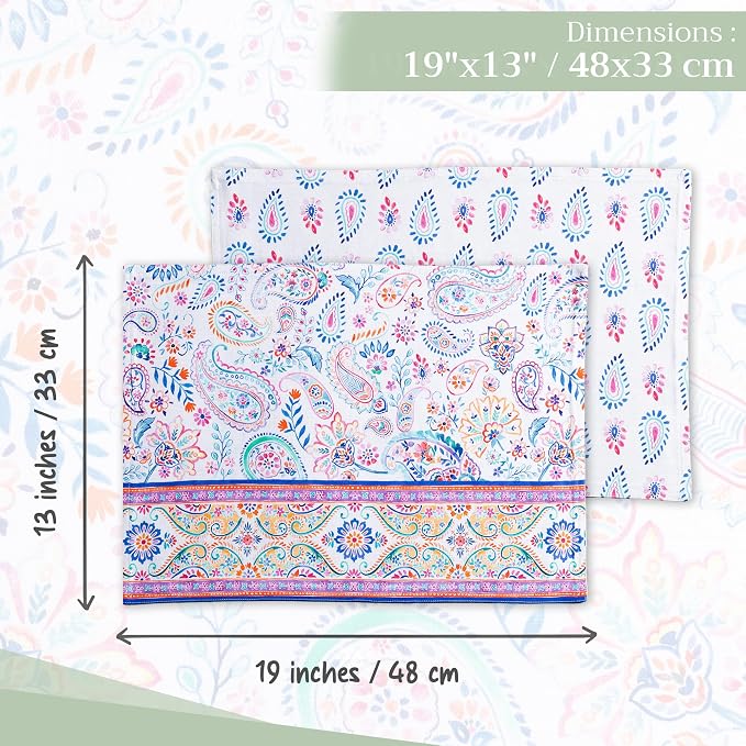 Maison d' Hermine Placemats Set of 4 Reusable 100% Cotton | Cloth Place Mats - Image 4