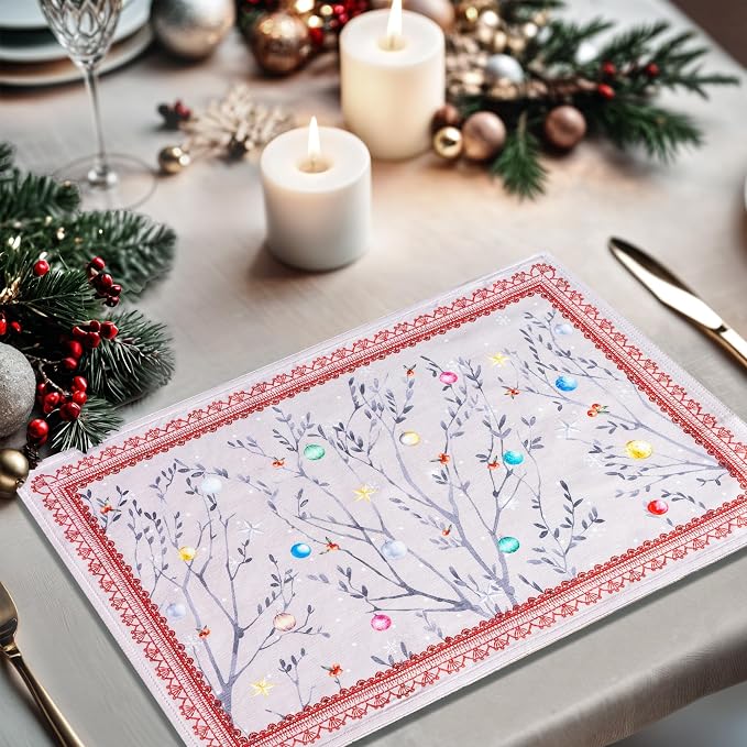 Maison d' Hermine Placemats Set of 4 Reusable 100% Cotton | Cloth Place Mats - Image 5