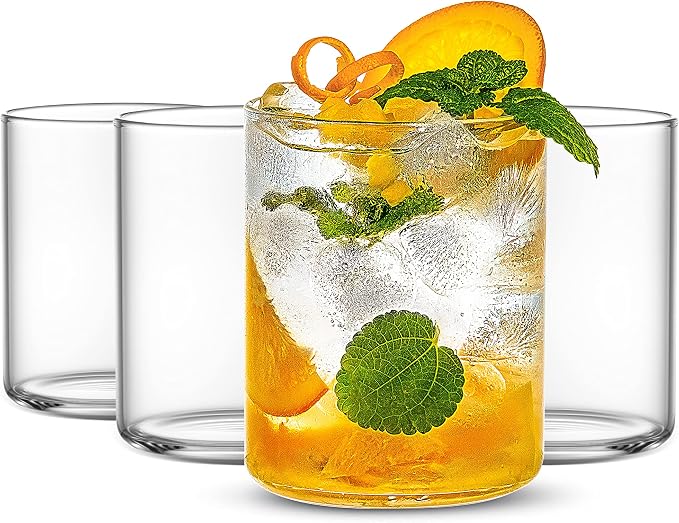 LUXU Drinking Glasses 15 oz, Water Glasses, Mojito Glass Cups, Bar Glassware by LUXU